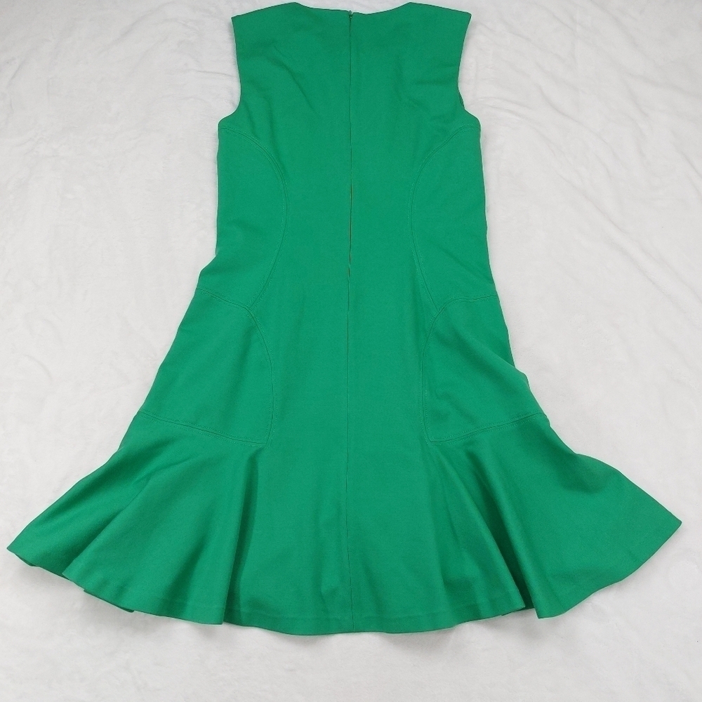 DIANE VON FURSTENBERG WOMEN'S BRIGHT GREEN JAELYN DRESS SLEEVELESS SIZE 6 - Picture 8 of 8
